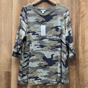 Carolina Belle NWT Olive green Camo Tunic